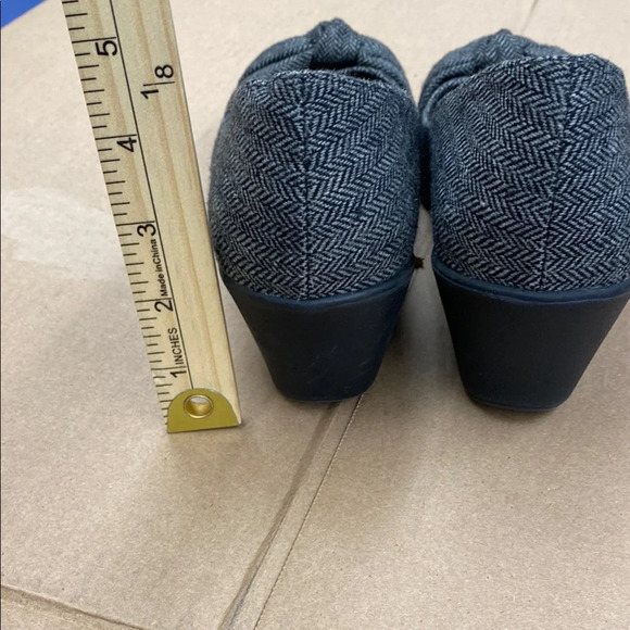 Dexflex by Dexter Heeled Comfort Shoe Gray Herringbone Women's Size 9 - Picture 3 of 7